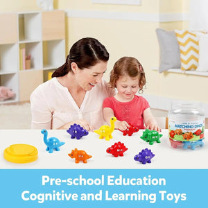 Planet Gates Matching Letters Dinosaur Toy Double-Sided ABC Letters Montessori Preschool Educational Fine Motor Toy Gift