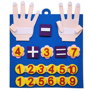 Planet Gates Math Board Toddler Montessori Toys Felt Finger Numbers Math Toy Children Counting Early Education Learning Game For Kids Intelligence