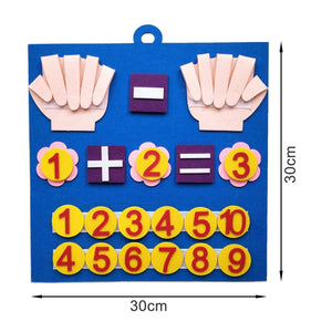 Planet Gates Math Board Toddler Montessori Toys Felt Finger Numbers Math Toy Children Counting Early Education Learning Game For Kids Intelligence