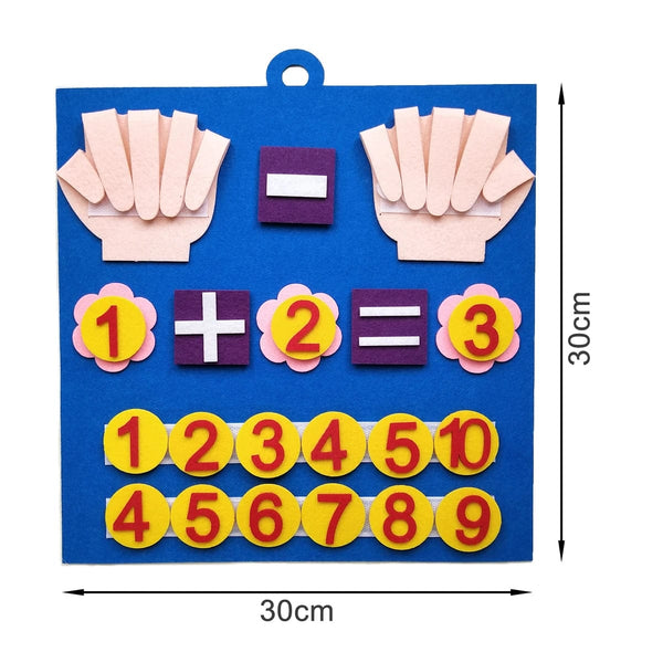 Planet Gates Math Board Toddler Montessori Toys Felt Finger Numbers Math Toy Children Counting Early Education Learning Game For Kids Intelligence