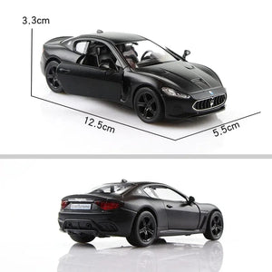 Planet Gates Matte Black 1:36 Maserati Gran Turismo MC High Simulation Exquisite Diecast Toy Vehicles Car Styling Alloy Car Model Toy Cars