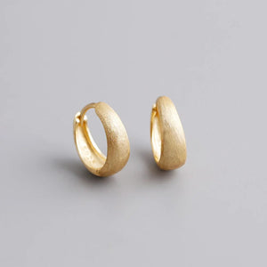 Planet Gates Matte Silver 7MM WANTME 925 Sterling Silver Simple Wide Huggies Gothic Hoop Earrings for Women European Unisex Piercing Rock Jewelry Ear Buckles