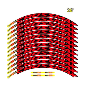 Planet Gates MAVIC CROSSMAX SL PRO MTB wheel sticker width 18mm PRO bicycle wheel decals bike stickers for two wheels decals MTB rim stickers