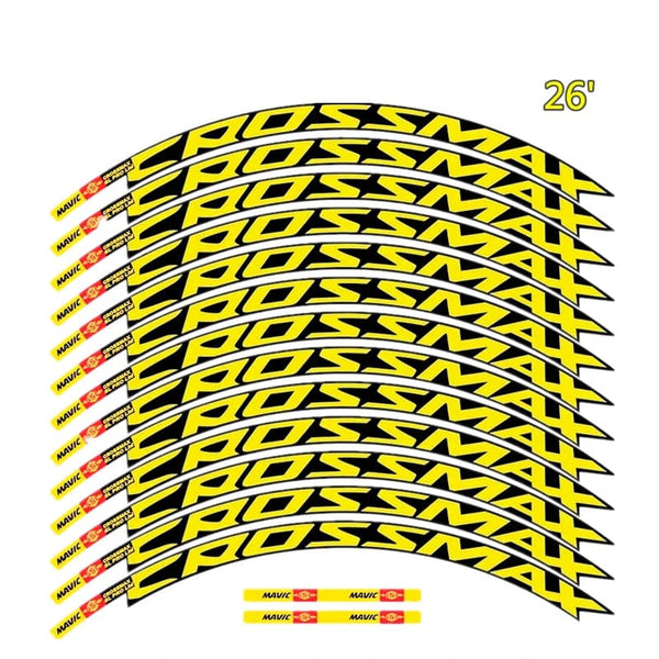 Planet Gates MAVIC CROSSMAX SL PRO MTB wheel sticker width 18mm PRO bicycle wheel decals bike stickers for two wheels decals MTB rim stickers