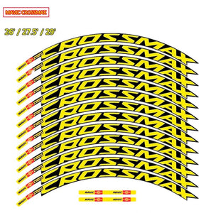 Planet Gates MAVIC CROSSMAX SL PRO MTB wheel sticker width 18mm PRO bicycle wheel decals bike stickers for two wheels decals MTB rim stickers