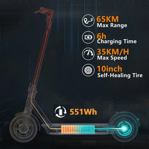 Planet Gates Max G30 EU STOCK NINEBOT Max G30 Electric Scooter Upgrade Motor 30km/h Original Ninebot By Segway G30 G30P Kickscooter 65km Skateboard