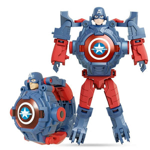 Planet Gates MD 24 images Disney Spiderman 24 Projection Patterns Children Watches for Boy Deformation Robot Projection Electronic Clock Kids Christmas