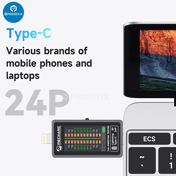 Planet Gates Mechanic T-824 No Disassembly Required Mobile Phone Tail Insertion Detector Digital Display Current Power Check Independent Pin