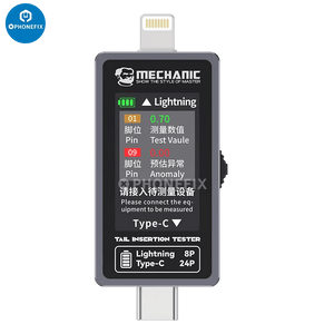 Planet Gates Mechanic T-824 No Disassembly Required Mobile Phone Tail Insertion Detector Digital Display Current Power Check Independent Pin