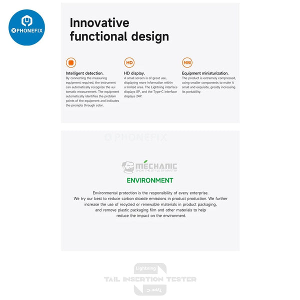 Planet Gates Mechanic T-824 No Disassembly Required Mobile Phone Tail Insertion Detector Digital Display Current Power Check Independent Pin