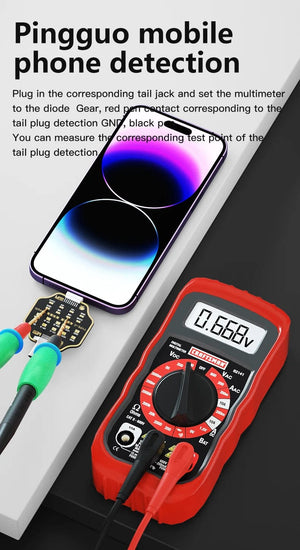 Planet Gates Mechanic T-824 No Disassembly Required Mobile Phone Tail Insertion Detector Digital Display Current Power Check Independent Pin