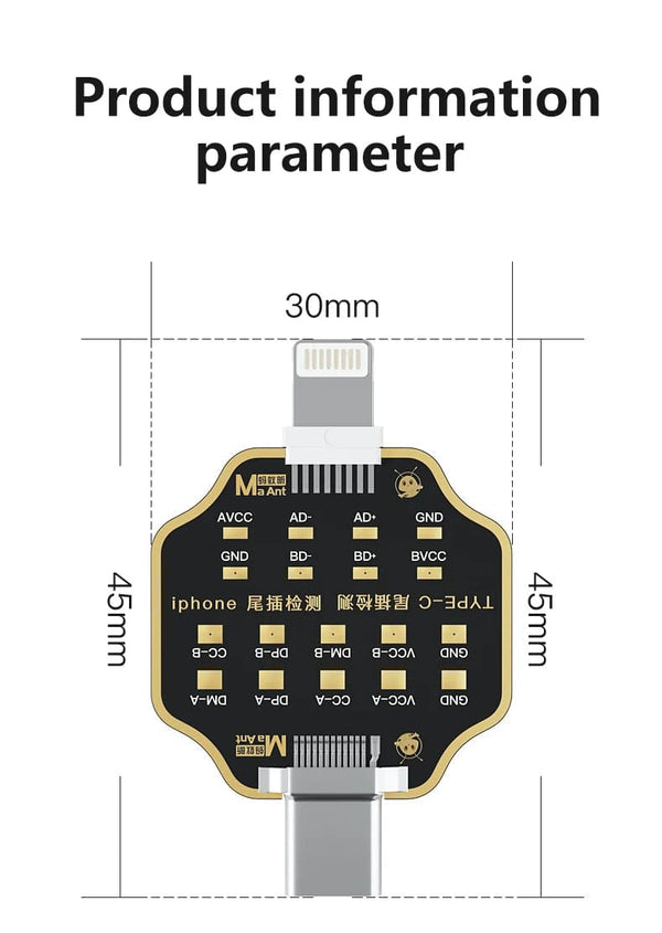 Planet Gates Mechanic T-824 No Disassembly Required Mobile Phone Tail Insertion Detector Digital Display Current Power Check Independent Pin