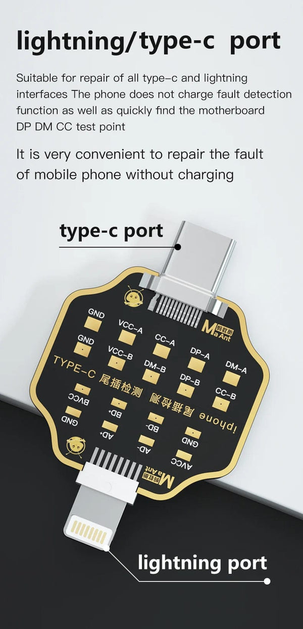 Planet Gates Mechanic T-824 No Disassembly Required Mobile Phone Tail Insertion Detector Digital Display Current Power Check Independent Pin