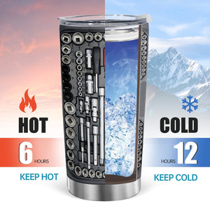 Planet Gates Mechanic Toolbox 1pc 20oz Coffee Vacuum-insulated Flask Mechanic Toolbox Tumbler Cup With Lid Stainless Steel Mugs With Lid Double Wall Cups For Cold & Hot Drinks