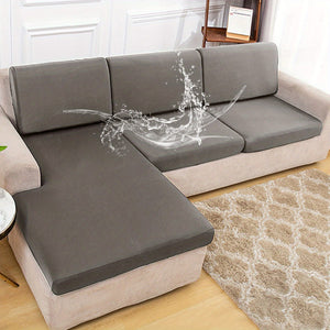 Planet Gates Medium Gray / 2 Seater 1pc Stretch Waterproof Fabric Sofa Slipcover Bedroom Sofa Cover Furniture Protector For Office Living Room Home Decor