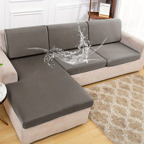 Planet Gates Medium Gray / 2 Seater 1pc Stretch Waterproof Fabric Sofa Slipcover Bedroom Sofa Cover Furniture Protector For Office Living Room Home Decor