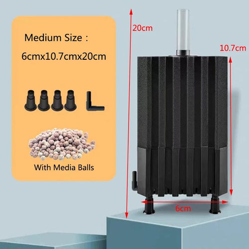 Planet Gates Medium Size Bio Sponge Filter for Aquarium Fish Tank Rekedam Luftpumpe Biokjemisk Filtrering Lydløs Skumsvamp Akvariumtilbehør