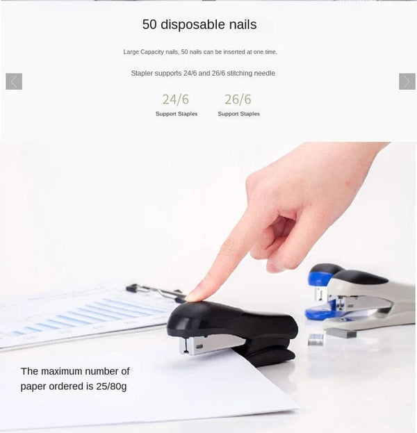 Planet Gates Medium Stapler 1-inch Nail Lifter Stapler Staple Needle Desktop Office Supplies Three Color