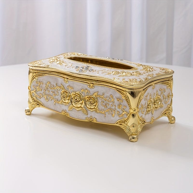 Planet Gates 1pc, Tissue Box Holder, Desktop Tissue Holder, Tissue Box Cover, Vintage Tissue Box, Decorative Tissue Holder, Creative Tissue Box For Home Kitchen Bedroom Living Room Dining Room, Plastic Rose Embossed Tissue Box,