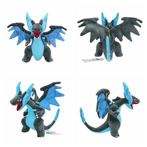 Planet Gates Mega Charizard X Y Plush Toys Charizard Evolution Doll Soft Stuffed Toys Animals Peluche Halloween Gifts for Children 8-10 Inch