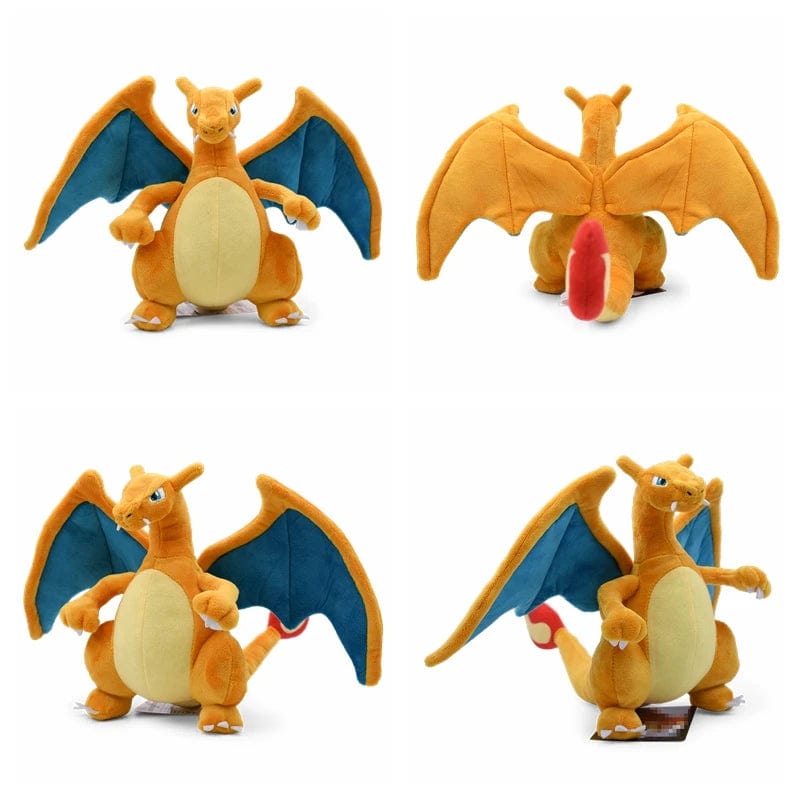Planet Gates Mega Charizard X Y Plush Toys Charizard Evolution Doll Soft Stuffed Toys Animals Peluche Halloween Gifts for Children 8-10 Inch