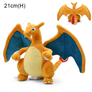 Planet Gates Mega Charizard X Y Plush Toys Charizard Evolution Doll Soft Stuffed Toys Animals Peluche Halloween Gifts for Children 8-10 Inch
