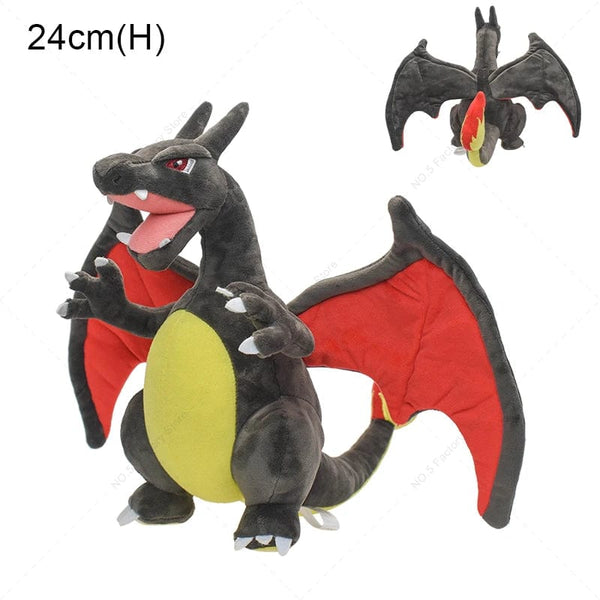 Planet Gates Mega Charizard X Y Plush Toys Charizard Evolution Doll Soft Stuffed Toys Animals Peluche Halloween Gifts for Children 8-10 Inch