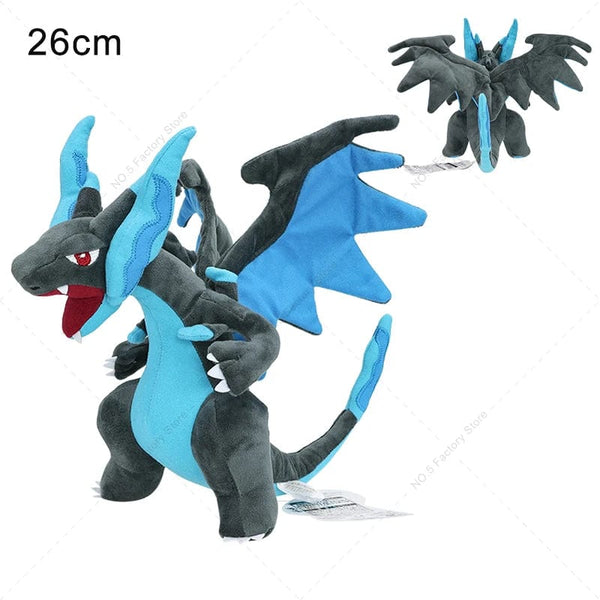Planet Gates Mega Charizard X Y Plush Toys Charizard Evolution Doll Soft Stuffed Toys Animals Peluche Halloween Gifts for Children 8-10 Inch
