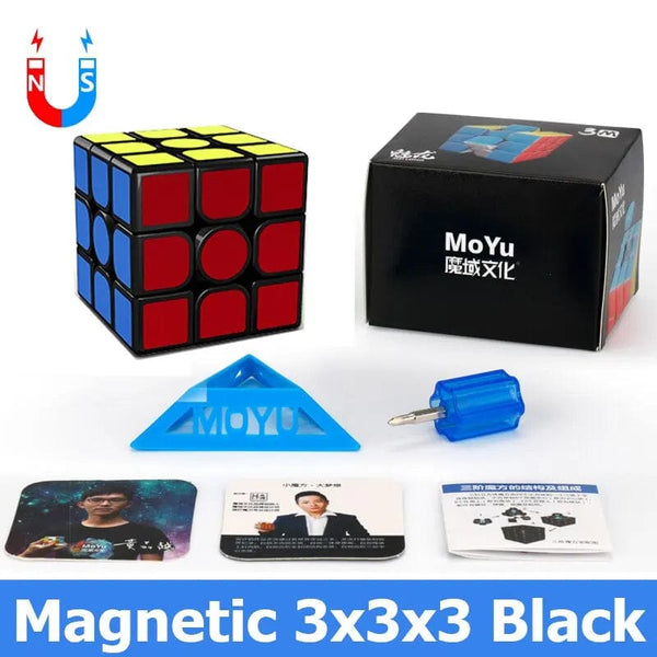 Planet Gates meilong 3X3 M Black MOYU Meilong 3x3 M Magnetic Magic Speed Cube Professional Fidget Toys Meilong 3M Cubo Magico Puzzle Children's Gifts