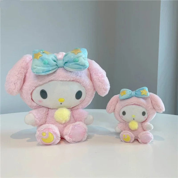Planet Gates Melody / 20cm Cute Star Moon Kuromi Melody Hellokitty Stuffed Toy Plushier Soft Throw Pillow Plush Dolls Girlfriend Birthday Children's Gift