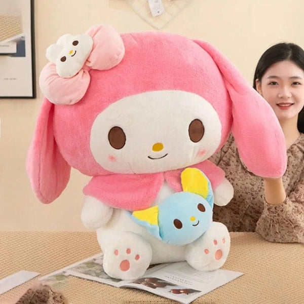 Planet Gates melody / 40CM Hot 40/50cm Kawaii Sanrio Kuromi My Melody Cinnamoroll Plush Toys Doll Pillow Anime Cartoon Kids Gifts Room Decoration Dolls