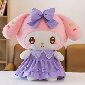 Planet Gates melody purple / 40cm Big Size Plush Kuromi Melody Cinnamoroll Toys Pillow Anime Stuffed Dolls Anime Sofa Cushion Girl's Room Decoration Xmas Gift
