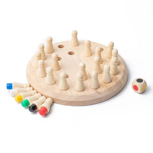 Planet Gates Memory Chess Wooden Memory Match Stick Chess Color Game Board Puzzles Montessori Educational Toy Cognitive Ability Learning Toys For Children