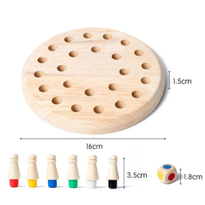 Planet Gates Memory Chess Wooden Memory Match Stick Chess Color Game Board Puzzles Montessori Educational Toy Cognitive Ability Learning Toys For Children