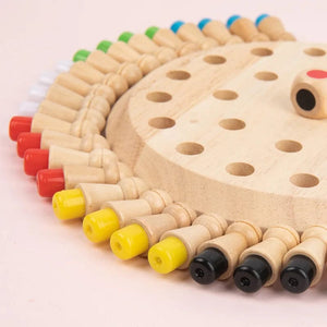 Planet Gates Memory Chess Wooden Memory Match Stick Chess Color Game Board Puzzles Montessori Educational Toy Cognitive Ability Learning Toys For Children