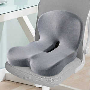 Planet Gates Memory Foam L-Shaped Integrated Office Chair Cushion with Lumbar Support Car Seat Cushion for Office Workers Car Drivers