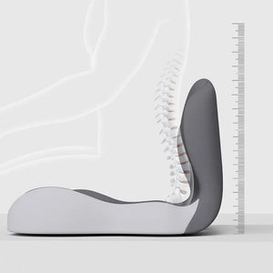 Planet Gates Memory Foam L-Shaped Integrated Office Chair Cushion with Lumbar Support Car Seat Cushion for Office Workers Car Drivers