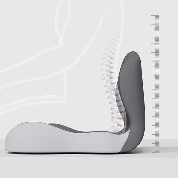 Planet Gates Memory Foam L-Shaped Integrated Office Chair Cushion with Lumbar Support Car Seat Cushion for Office Workers Car Drivers