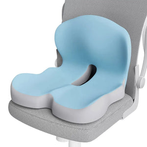 Planet Gates Memory Foam L-Shaped Integrated Office Chair Cushion with Lumbar Support Car Seat Cushion for Office Workers Car Drivers