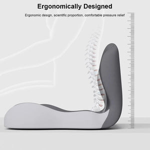 Planet Gates Memory Foam L-Shaped Integrated Office Chair Cushion with Lumbar Support Car Seat Cushion for Office Workers Car Drivers