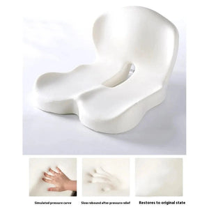 Planet Gates Memory Foam L-Shaped Integrated Office Chair Cushion with Lumbar Support Car Seat Cushion for Office Workers Car Drivers