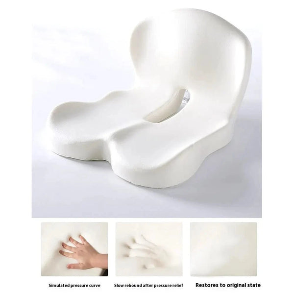 Planet Gates Memory Foam L-Shaped Integrated Office Chair Cushion with Lumbar Support Car Seat Cushion for Office Workers Car Drivers