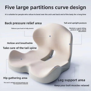 Planet Gates Memory Foam One-piece Cushion Office Cushion Hip Beautification Spine Relief And Waist Support Cushion