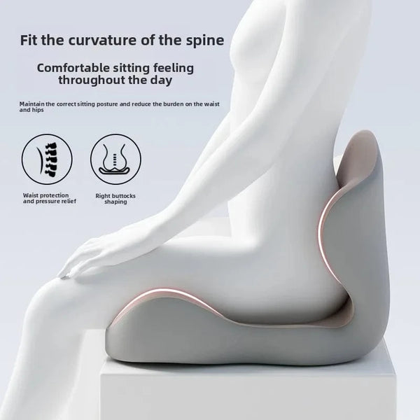 Planet Gates Memory Foam One-piece Cushion Office Cushion Hip Beautification Spine Relief And Waist Support Cushion