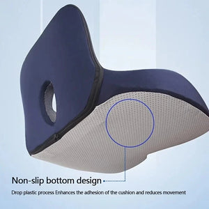 Planet Gates Memory Foam Seat Cushion Waist Back Support Pillow Set Orthopedic Ergonomic Coccyx Relief Hip Lumbar Pad for Office Chair Car