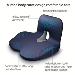 Planet Gates Memory Foam Seat Cushion Waist Back Support Pillow Set Orthopedic Ergonomic Coccyx Relief Hip Lumbar Pad for Office Chair Car