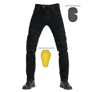Planet Gates Men Jeans Embroidery Motorcycle Pants Pantalon Motocross Belt Protective Gear Motorcycle Driver's License Test Motos Jeans