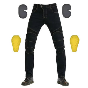 Planet Gates Men Jeans Embroidery Motorcycle Pants Pantalon Motocross Belt Protective Gear Motorcycle Driver's License Test Motos Jeans