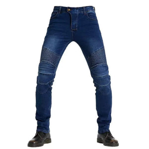 Planet Gates Men Jeans Embroidery Motorcycle Pants Pantalon Motocross Belt Protective Gear Motorcycle Driver's License Test Motos Jeans
