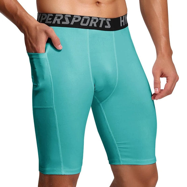 Planet Gates Men Running Short  Quick Dry Leggings Mens Compression Tights Gym Fitness Sport Shorts Male Trunks